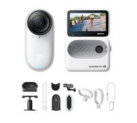 Insta360 GO 3S Paquete de Vista múltiple para Ciclismo Blanco (128 GB) - Cámara Vlogging 4K, POV Manos Libres, Móntala Donde Quieras, Estabilización, 140 Min de batería, Impermeable 10 M, Edición IA