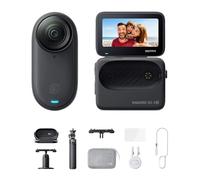 Insta360 GO 3S Paquete Todo en Uno - Cámara Vlogging 4K, POV Manos Libres, Móntala Donde Quieras, Estabilización, 140 Min de batería, Impermeable 10 M, Edición IA, Apple Find My, Vlog, Negro