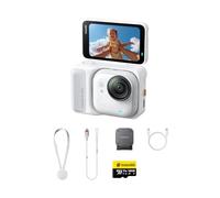 Insta360 GO Ultra Blanco ártico (128 GB) - Pequeña cámara 4K Manos Libres, Ligera y Portable, Excelencia con Poca luz, Montaje polivalente, FlowState, 200 min de batería, Impermeable 10 Metros, Bici