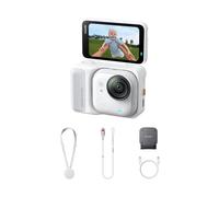 Insta360 GO Ultra Blanco ártico - Pequeña cámara 4K Manos Libres, Ligera y Portable, Excelencia con Poca luz, Montaje polivalente, FlowState, 200 min de batería, Impermeable 10 Metros, Bici y Running
