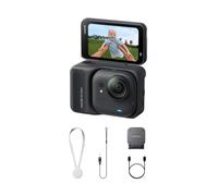Insta360 GO Ultra Negro Medianoche - Pequeña cámara 4K Manos Libres, Ligera y Portable, Excelencia con Poca luz, Montaje polivalente, FlowState, 200 min de batería, Impermeable 10 Metros, Bici
