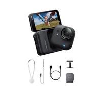 Insta360 GO Ultra Paquete básico - Pequeña cámara 4K Manos Libres, Ligera y Portable, Excelencia con Poca luz, Montaje polivalente,200 min de batería, Impermeable 10 Metros, Bici