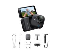Insta360 GO Ultra Paquete de creador Negro-Pequeña cámara vlog 4K, Manos Libres, cámara POV, Sensor de 1/1,28", Peso de 53 g, 156° FOV, batería 200min, cámara de acción portátil para Deportes
