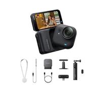 Insta360 GO Ultra Paquete En Movimiento Negro - Cámara vlog 4K, cámara POV | Sensor de 1/1,28", peso de 53 g, 156° FOV, batería 200 min, cámara de acción magnética y portátil para deportes, vlogging