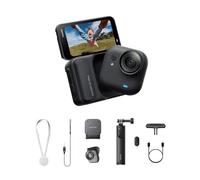 Insta360 GO Ultra Paquete Familiar Negro - Cámara vlog 4K, cámara POV | Sensor de 1/1,28", peso de 53 g, 156° FOV, batería 200 min, cámara de acción magnética y portátil para deportes, vlogging