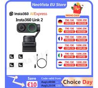 Insta360 Link 2 PTZ - Cámara Web 4K con cardán de Doble Eje Alimentado por IA con Sensor de 1/2 Pulgada para Mayor Detalle, Audio Profesional, Control de Gestos, HDR, Seguimiento de IA, Vista de