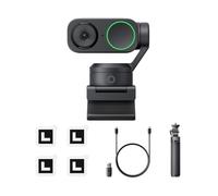Insta360 Link 2 Paquete de trípode Negro - Webcam 4K PTZ PC/Mac, Sensor 1/2", Seguimiento IA, HDR, cancelación de Ruido por IA, Control por Gestos para Streaming, Gaming, Funciona con Zoom, Teams