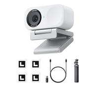 Insta360 Link 2C Paquete de trípode blanco - Webcam 4K PC/Mac, sensor 1/2" | Cámara PC, cancelación de ruido, control por gestos para streaming, videollamadas, gaming, funciona con Zoom, Teams, Twich