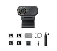 Insta360 Link 2C Pro Paquete Get-Set - Webcam 4K para PC/Mac con Sensor 1/1,3”, Rendimiento en Baja luz, autoencuadre, HDR y micrófonos con cancelación de Ruido, Apto para Plataformas de Video