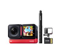 Insta360 One RS 4K Edition Get-Set Kit - cámara de acción 4K a 60fps Resistente al Agua con estabilización FlowState, Fotos de 48MP, HDR Activo, edición con IA