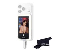 Insta360 Pantalla de selfie a presión con luz, pantalla magnética 4K de alta resolución de 3.5 pulgadas para selfie, vlogging, compatible con iPhone y Android, control de pantalla táctil, conexión
