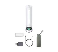 Insta360 Wave Blanco ártico - Altavoz IA, bluetooth, grabadora de voz | 8 mics con anulación de ruido, transcripción y resumen IA, 99 idiomas, 32GB de almacenamiento, reuniones, podcasts, directos