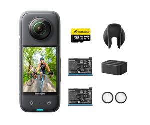 Insta360 X3 Kit de batería - Action CAM 360 Impermeable con Sensor de 1/2 Pulgadas, Fotos 360 de 72 MP, vídeo 360 5.7 K, estabilización, Pantalla táctil de 2,29 Pulgadas, vibración, edición IA,
