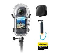 Insta360 X3 Kit de Carcasa subacuática Invisible - Action CAM 360 Impermeable con Sensor de 1/2 Pulgadas, Fotos 360 de 72 MP, vídeo 360 5,7 K, estabilización, vibración, edición IA, transmisión en