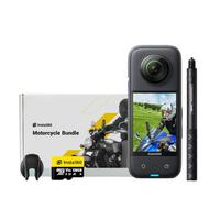 Insta360 X3 Kit Motero - Cámara de acción 360 Resistente al Agua, Sensor de 1/2", 5.7K 360, Fotos 72MP, estabilización, Pantalla táctil de 2.29", edición por IA, Live Streaming, Webcam