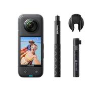 Insta360 X3 Paquete Bullet Time - Cámara de acción 360 Resistente al Agua, Sensor de 1/2", 5.7K 360, Fotos 72MP, estabilización, Pantalla táctil de 2.29", edición por IA, Live Streaming, Webcam