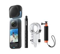 Insta360 X3 Paquete de Carcasa Invisible de Buceo - Cámara de acción 360 Resistente al Agua, Sensor de 1/2", 5.7K 360, Fotos 72MP, estabilización, Pantalla táctil de 2.29", edición por IA, Live