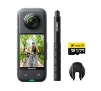 Insta360 X3 Paquete de Get-Set (128 GB) - Cámara de acción 360 Resistente al Agua, Sensor de 1/2", 5.7K 360, Fotos 72MP, estabilización, Pantalla táctil de 2.29", edición por IA, Live Streaming