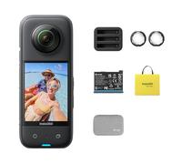 Insta360 X3 Paquete de Viaje - Cámara de acción Impermeable de 360° con Sensor de 1/2 Pulgada, 5.7K 360, Fotos 72MP, estabilización, Pantalla táctil de 2.29", edición por IA, Live Streaming, Webcam