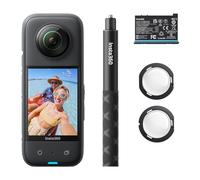 Insta360 X3 Starter-Bundle - Cámara de acción Impermeable de 360° con Sensor de 1,27 cm (1/2 Pulgadas), 5,7 K 360°, Fotos de 72 MP a 360°, estabilización, Pantalla táctil de 5,8 cm (2,29 Pulgadas