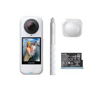 Insta360 X4 Air Paquete de Principiante Blanco, 360 cámara 8K,Peso de 165 g | Cámara deportiva resistente al agua, cámara de acción, lentes reemplazables, antiviento integrado, estabilización, 8K/30 fps