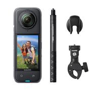 Insta360 X4 Paquete Motero - Cámara de acción Impermeable 8K 360, Vídeo 4K Gran Angular, Efecto Selfie Stick Invisible, Protectores de Lente Extraíbles, 135 Min Batería, Edición IA, No Tarjeta MicroSD