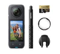 Insta360 X4 Paquete Protectores de Lentes Premium - Cámara de acción Impermeable 8K 360, Vídeo 4K Gran Angular, Efecto Selfie Stick Invisible, Protectores de Lente Extraíbles, 135 Min Batería