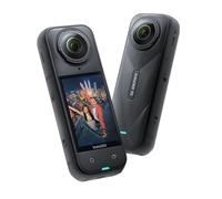 Insta360 X5 - Cámara de acción impermeable 8K 360°, luz baja, efecto invisible de palo selfie, lente resistente y reemplazable, batería de 3 horas, protector contra el viento integrado, estabilización