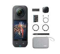 Insta360 X5 Paquete Esencial - Cámara 8K 360º Impermeable, líder con Poca luz, Efecto Selfie Stick Invisible, Lente Dura y reemplazable, batería de 3h, antiviento Incorporado, estabilización