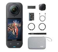 Insta360 X5 Essentials Bundle-8K - Cámara de acción Impermeable de 360°, Incluye Palo Selfie, batería Extra, Funda de Carga rápida, Protectores de Lentes estándar, Tapa de Objetivo y Funda