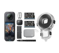Insta360 X5 Essentials Bundle + Pro Dive Case - Kit de cámara de acción Impermeable 8K 360°, Estuche de Buceo Profesional, Palo Invisible para Selfie y Protectores de Lente