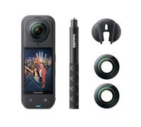 Insta360 X5 - Paquete de lentes de repuesto: cámara de acción impermeable 8K 360°, líder en poca luz, efecto palo selfie invisible, lente resistente y reemplazable, batería de 3 horas, audio claro