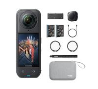 Insta360 X5 Paquete Esencial - Cámara 8K 360º Impermeable, líder con Poca luz, Efecto Selfie Stick Invisible, Lente Dura y reemplazable, batería de 3h, antiviento Incorporado, estabilización