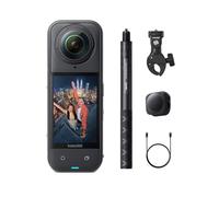 Insta360 X5 Paquete Motero - Cámara 8K 360°, sensores duales 1/1,28" | Cámara deportiva resistente al agua, líder con poca luz, lente reemplazable, batería de 3h, estabilización, cámara de acción