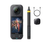 Insta360 X5 Paquete sin dron, sin Problema - Cámara 8K 360° | Cámara deportiva resistente al agua, líder con poca luz, lente reemplazable, batería de 3h, estabilización, cámara de acción