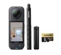 Insta360 X5 Virtual Tour Bundle - 72MP 360º HDR foto, palo selfie invisible + trípode, batería de 2400 mAh