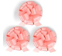 InstaBows Lazos de regalo de 20,3 cm, perfectos para regalos de Navidad y regalos de cumpleaños, acabado satinado, fácil de montar, paquete de 3 lazos grandes