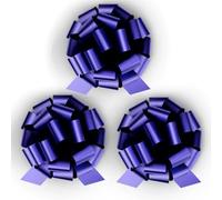 InstaBows Lazos de regalo de 8 pulgadas, perfectos para regalos de Navidad y regalos de cumpleaños, acabado satinado, fácil de montar, paquete de 3 lazos grandes