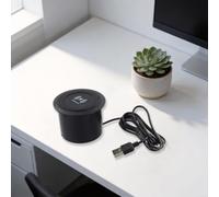 Instalación 3 en 1 para cargador inalámbrico de 20 W con USB y almohadilla de carga retráctil negra para escritorio, carga rápida, estación inductiva de 15 W para Samsung, para cargador, instalación