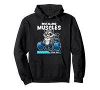 Instalación de músculos Raccoon Gym Entrenamiento con pesas Sudadera con Capucha