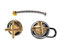 Instalación Dividida 2 Piezas Desviador 2/3/4/5 Vías Grifo Mezclador Rosca Tornillo/Intubación Conexión Tamaño G1/2, Cartucho Cerámica, Manija Doble, Pulido Cromado (Intubación-4 Salida)