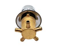 Instalación Dividida 2 Piezas Desviador 2/3/4/5 Vías Grifo Mezclador Rosca Tornillo/Intubación Conexión Tamaño G1/2, Cartucho Cerámica, Manija Doble, Pulido Cromado (Desviador Intubación-5 Salida)