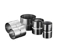 Instalaciones de tuberías de plata del adaptador de tubo recto redondo de la junta de tubería de acero inoxidable(60mm)