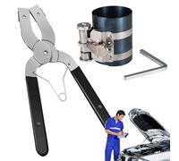Instalador De Anillos De Pistón, Kit Compresor de Anillos de Pistón de Acero para Motor de Coche, Equipo de Mantenimiento Ajustable con Alicates para Turismos y Autocaravanas