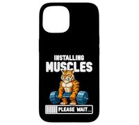 Instalando Músculos Funny Tiger Gym Graphic Carcasa para iPhone 15