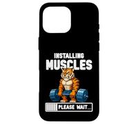Instalando Músculos Funny Tiger Gym Graphic Carcasa para iPhone 16 Pro MAX