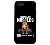 Instalando Músculos Funny Tiger Gym Graphic Carcasa para iPhone SE (2020) / 7/8