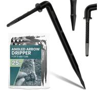 Instalguru 25x Gotero Estaca Codo 5 mm Emisor Microirrigación Riego por Goteo Sistema Automático Huerto Invernadero Macetas Plantas Jardín Kit Microgoteo Aspersor Ángulo Boquilla