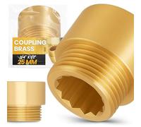 Instalguru Acoplamiento De Latón 3/4x1/2 Rosca Hembra/Macho Cilíndrica Para Tuberías Agua Caliente Fría Conexión Instalaciones De Calefacción Y Sanitarias