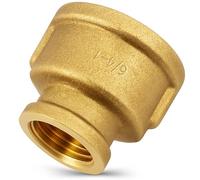 Instalguru Acoplamiento De Latón 6/4x1 Rosca Hembra Cilíndrica Para Tuberías Agua Caliente Fría Conexión Instalaciones De Calefacción Y Sanitarias